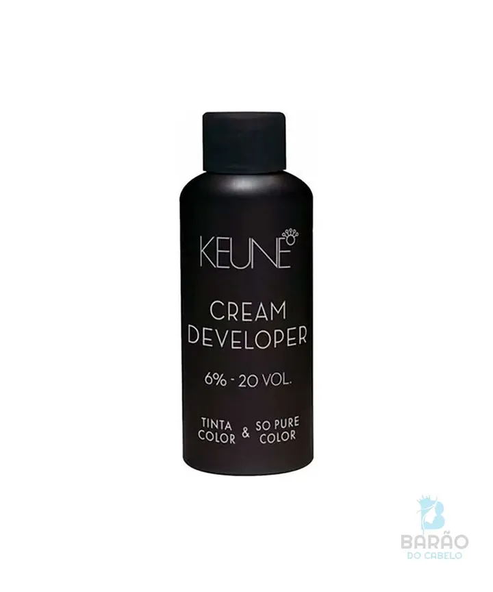 Frasco do Cream Developer Keune 20 vol 6% de 60 ml