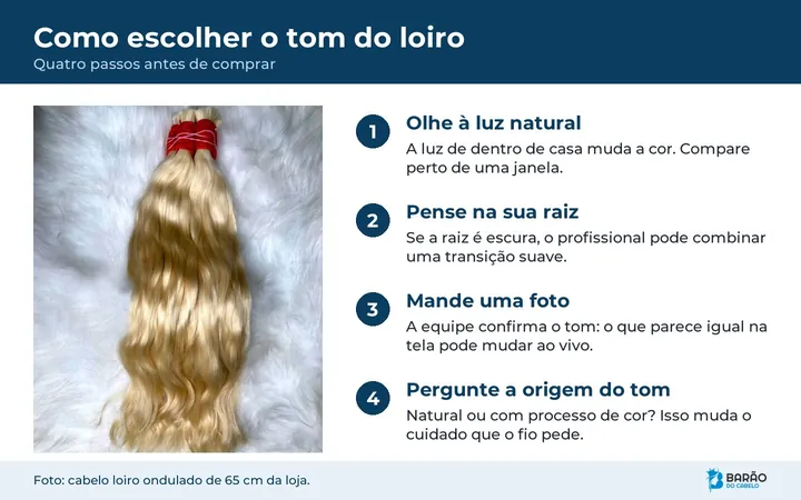 Quatro passos para escolher o tom do cabelo loiro: luz natural, raiz, foto e origem do tom